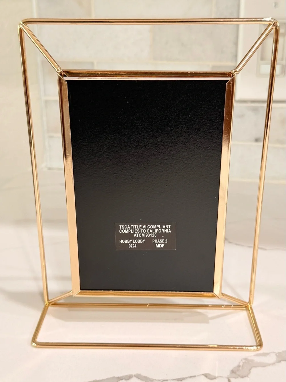 Set of 3 Green Tree Gallery Modern Gold Geometric Wire 4x6 Picture Frames
